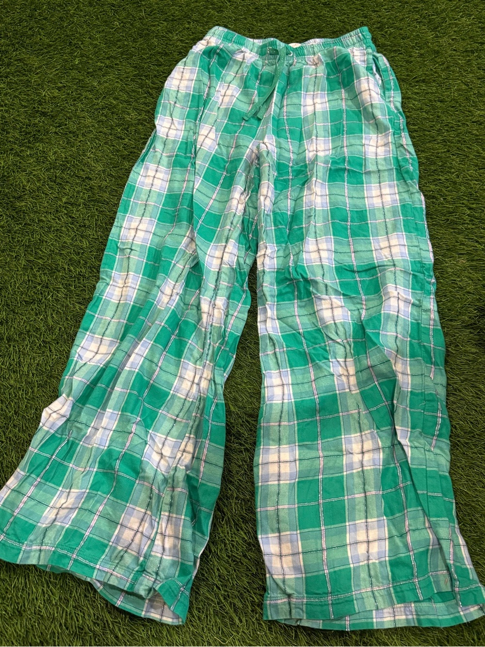 Colsie Wide Leg Pajama Pants - Plaid